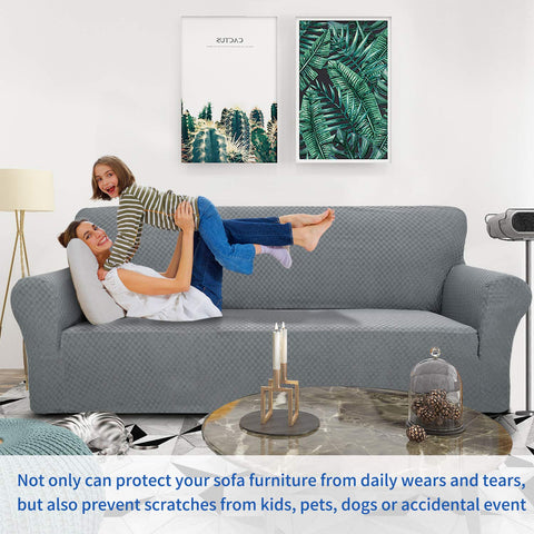 ZNSAYOTX pet-friendly loveseat cover protects against hair and spills