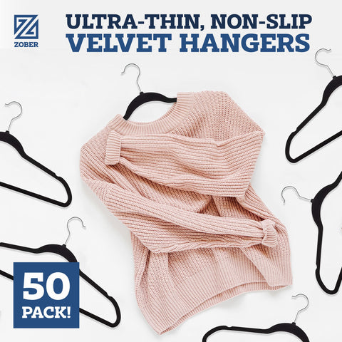 ZOBER 360-degree swivel hook for easy access to garments.