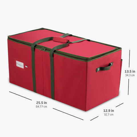 ZOBER 600D oxford fabric ensures durable holiday storage.
