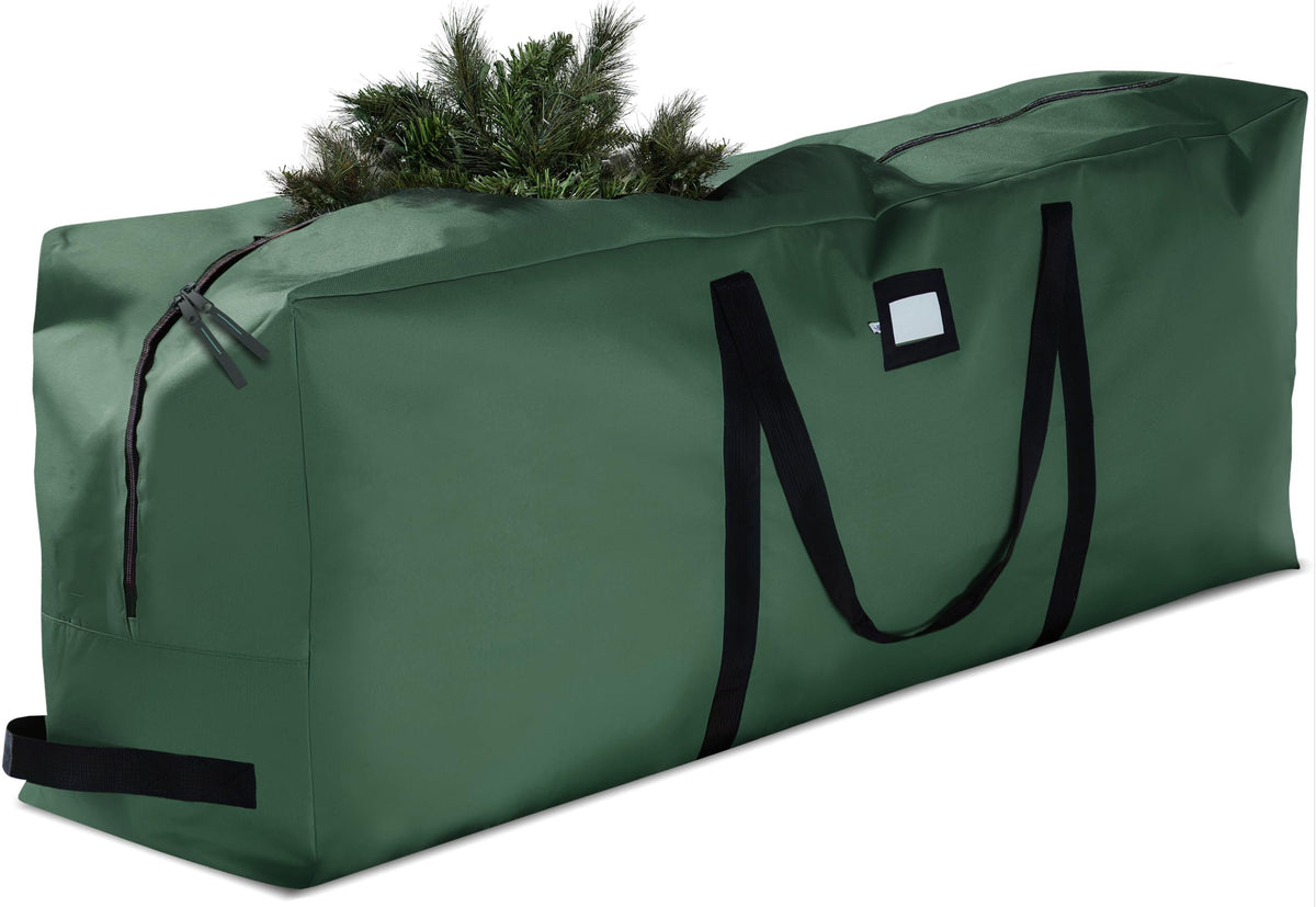 ZOBER 600D Oxford tree storage bag with 9ft capacity protects a tall artificial tree