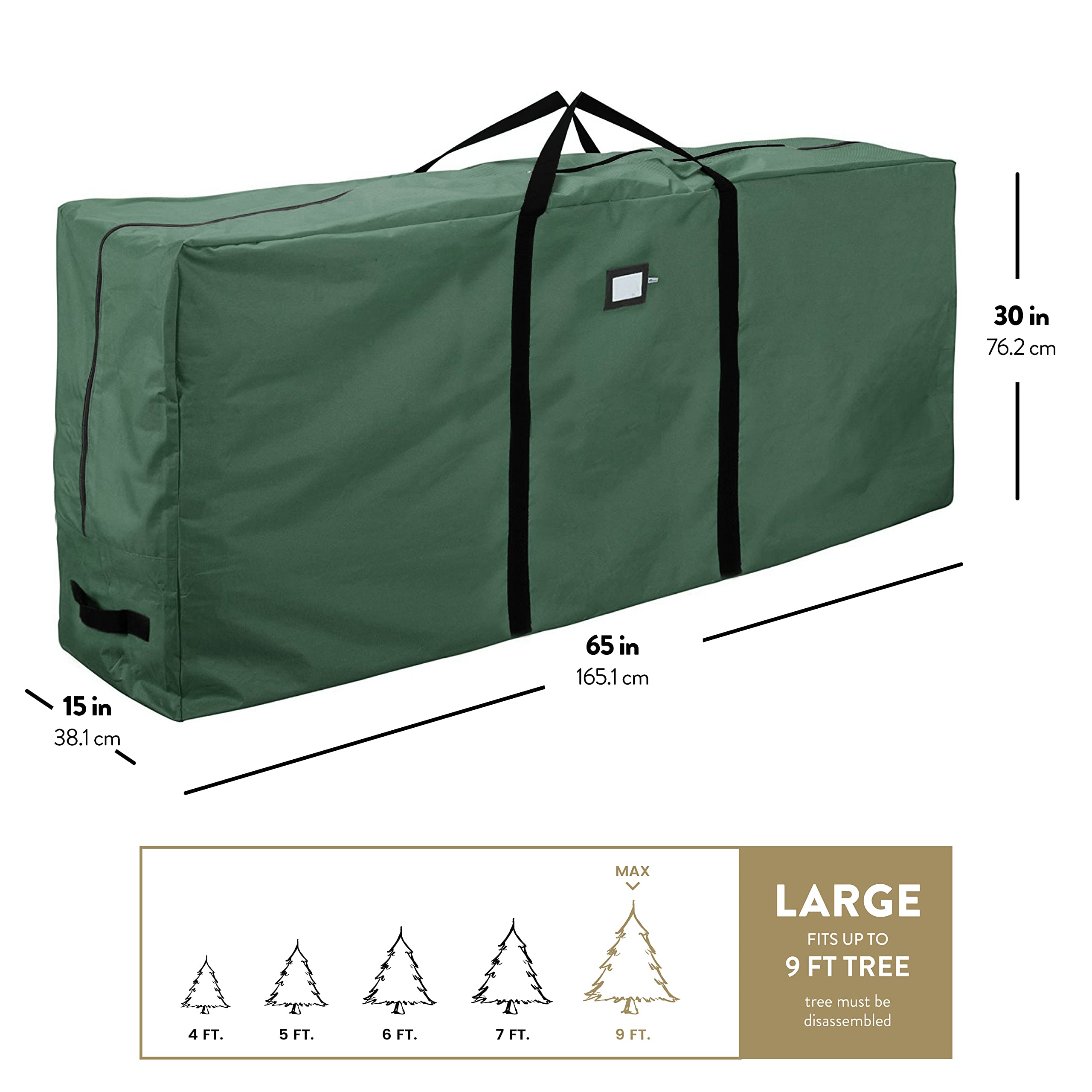 ZOBER storage bag shown in a closet for convenient seasonal storage
