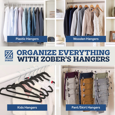 Zober compact storage hangers free up closet space in tight rooms.