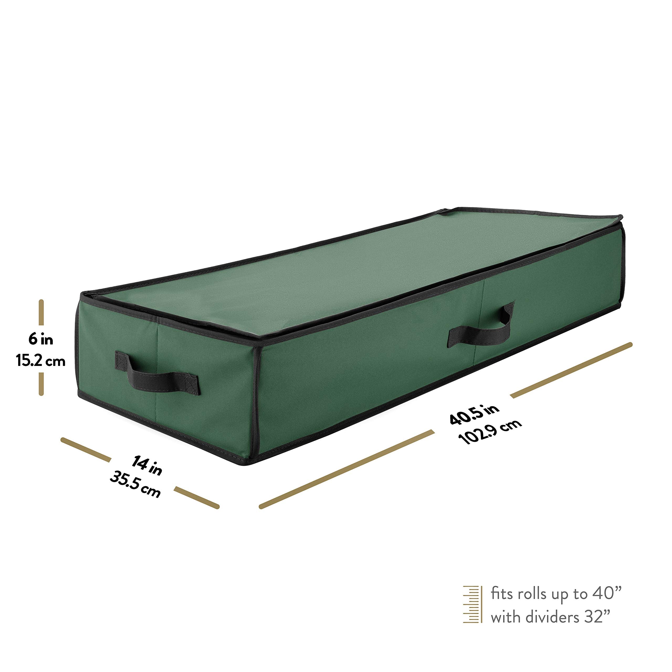 ZOBER gift wrap organizer close-up fabric shows durable 600D material.