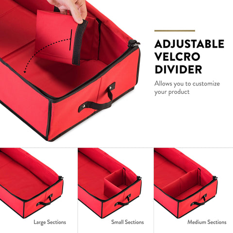 ZOBER gift wrap organizer 600D fabric demonstrating durability