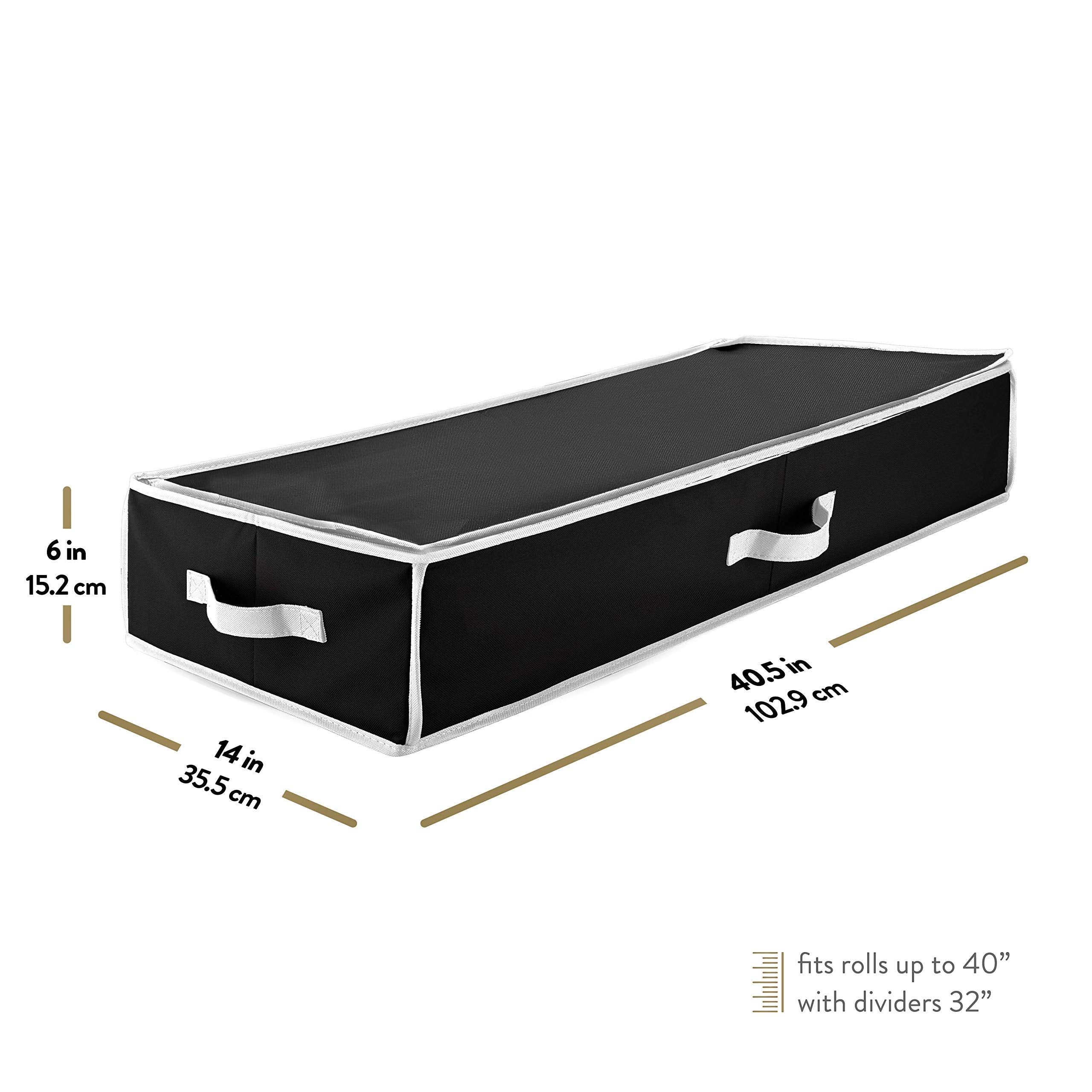 ZOBER gift wrap organizer collapsible design for easy seasonal storage.
