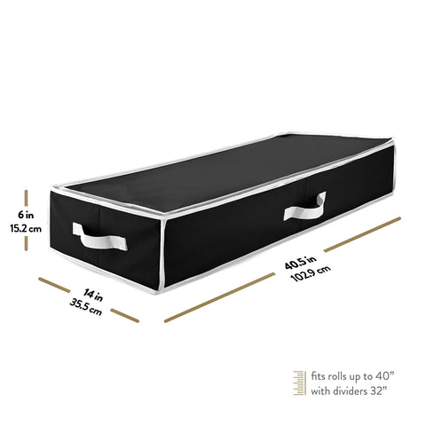 ZOBER gift wrap organizer collapsible design for easy seasonal storage.