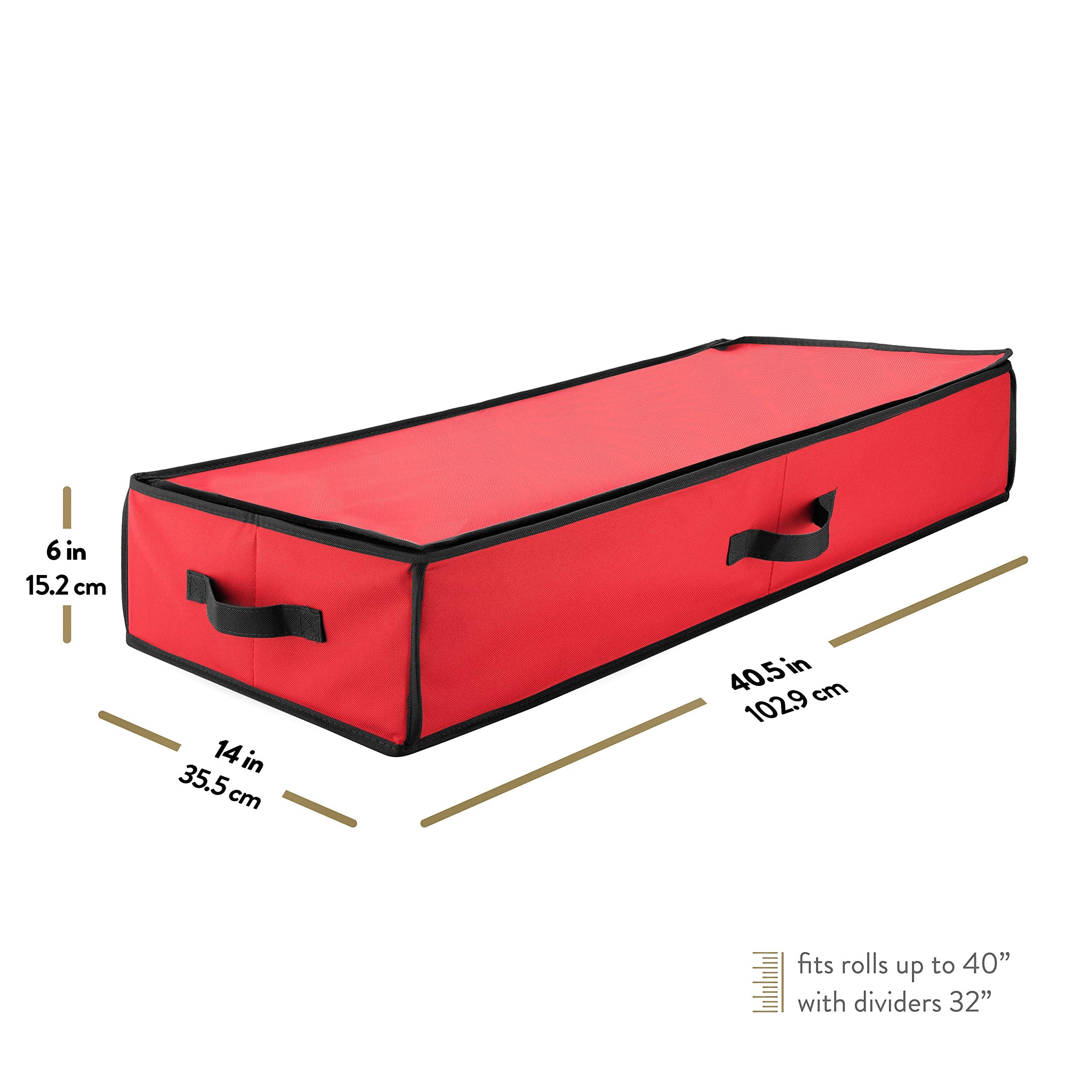 ZOBER gift wrap organizer dual-zipper access for secure contents
