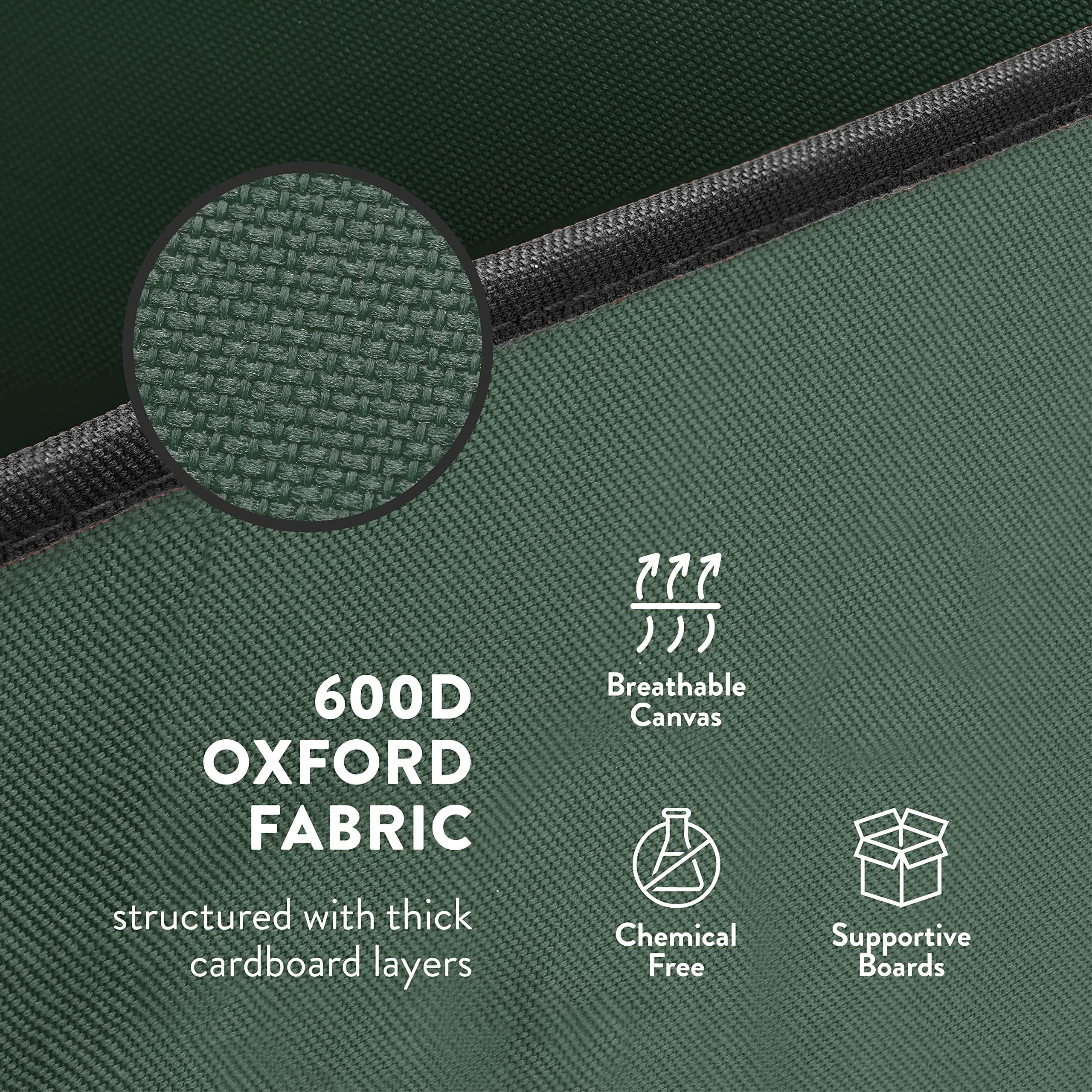 ZOBER gift wrap organizer color contrast green and black for festive storage.