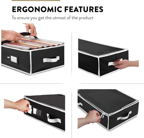 ZOBER gift wrap organizer lid closed keeping contents secure and protected.