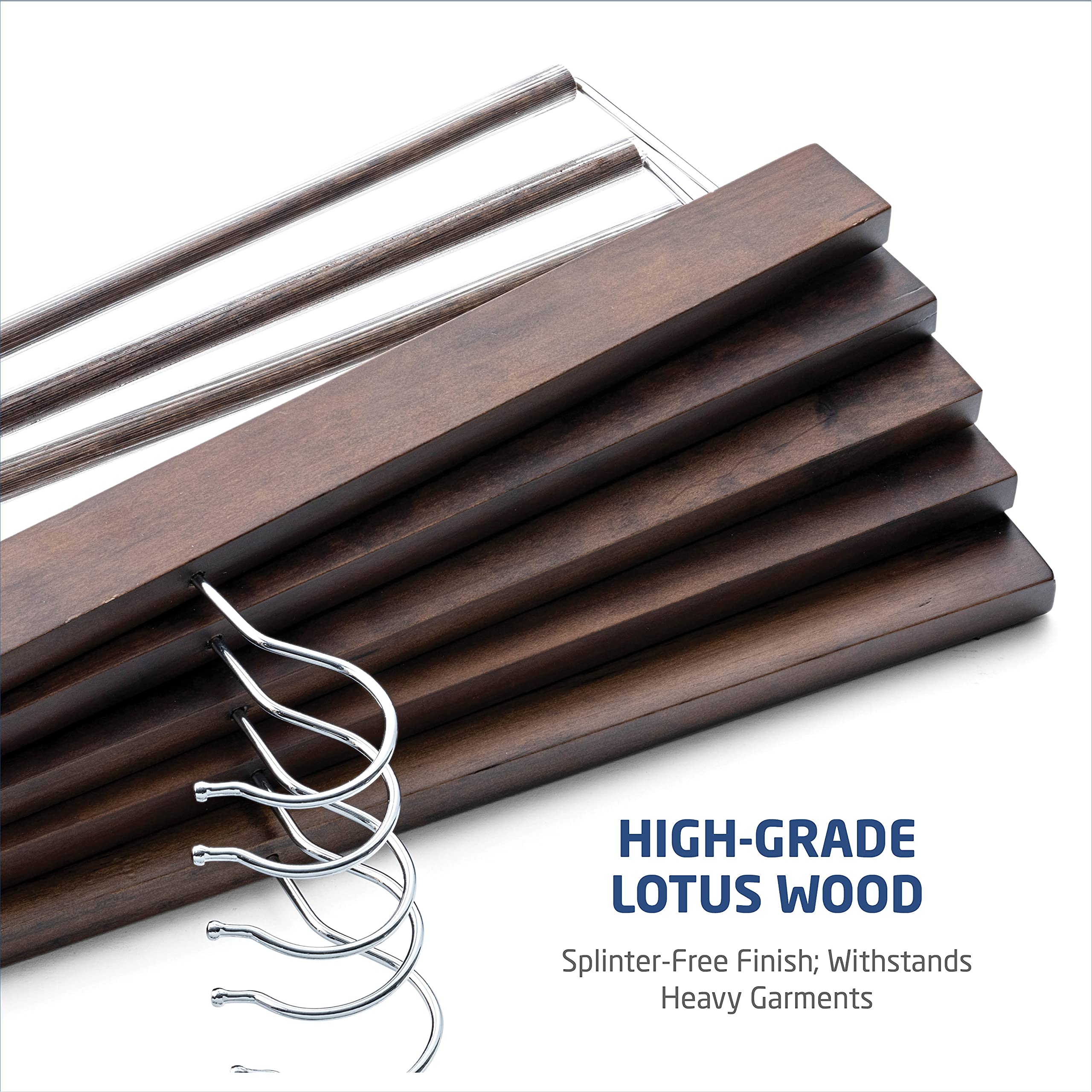 ZOBER sturdy wood construction offers durable support for vintage pants.