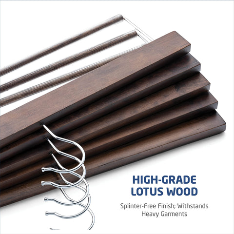 ZOBER sturdy wood construction offers durable support for vintage pants.