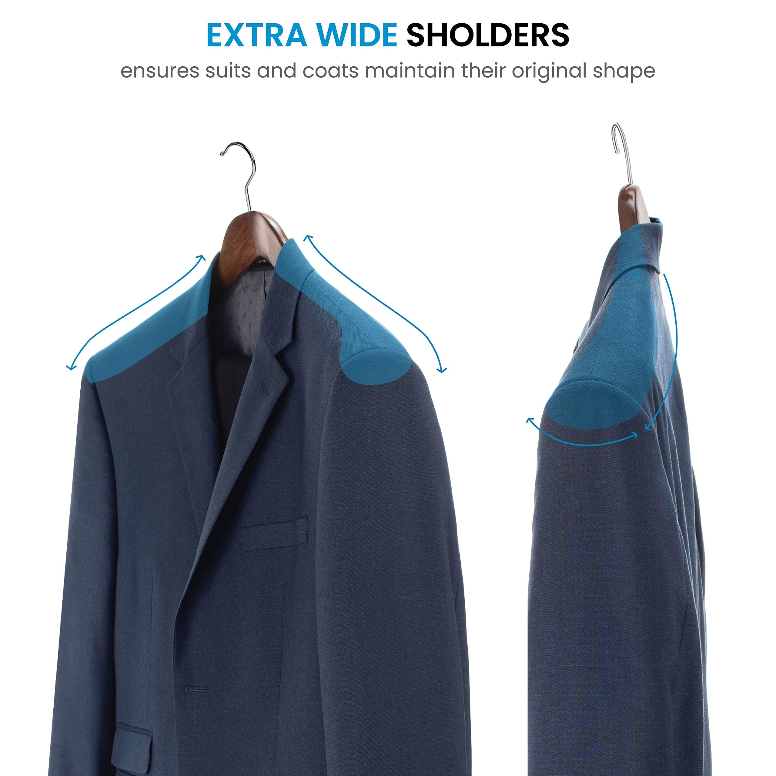 ZOBER hangers with non slip pants bar keep trousers secure and crease free.