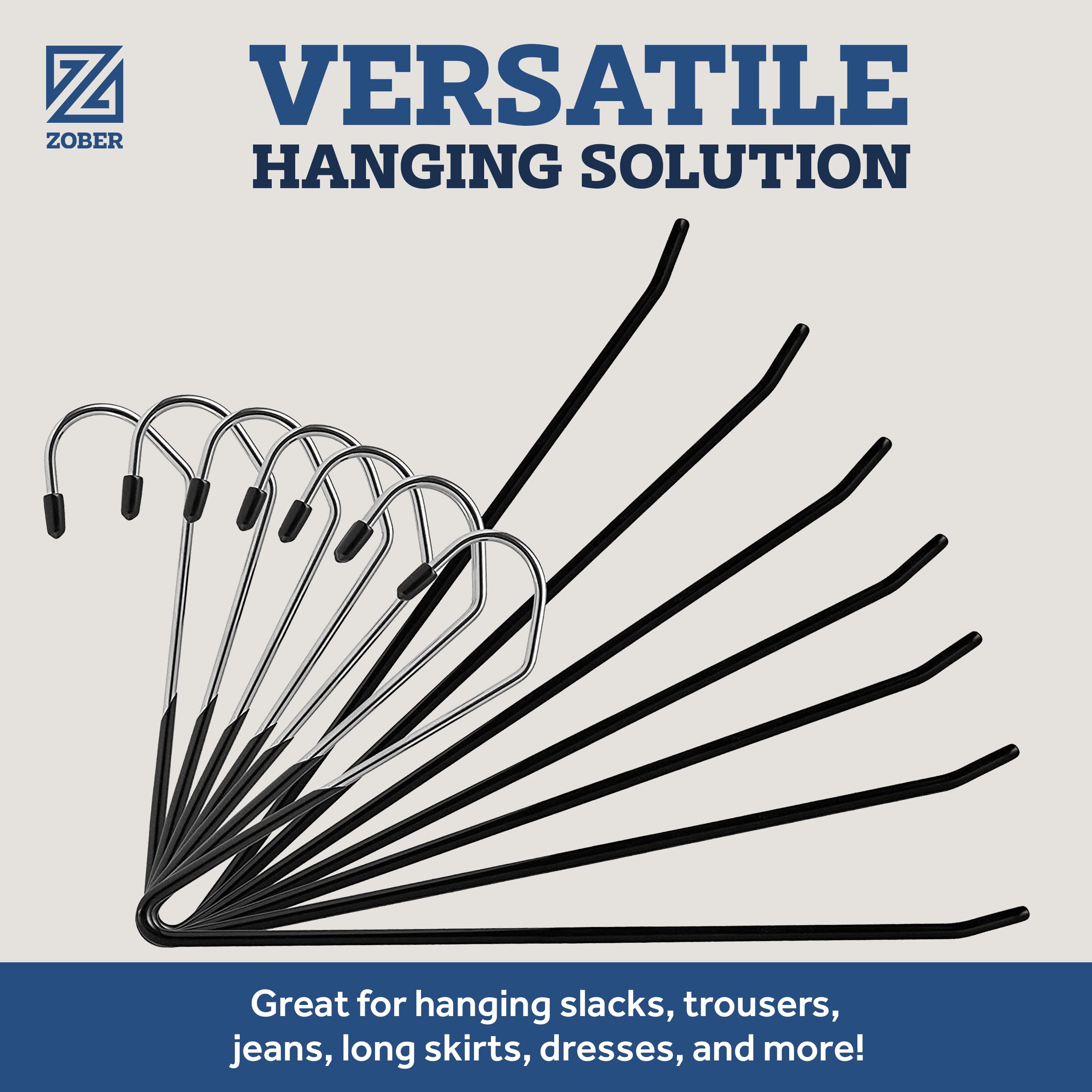 Zober jeans hangers support heavy denim with reliable grip