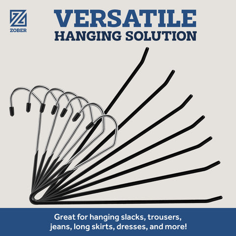 Zober jeans hangers help streamline closet layout for quick outfit selection.