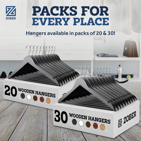Zober 20-pack provides ample hangers for an entire wardrobe.