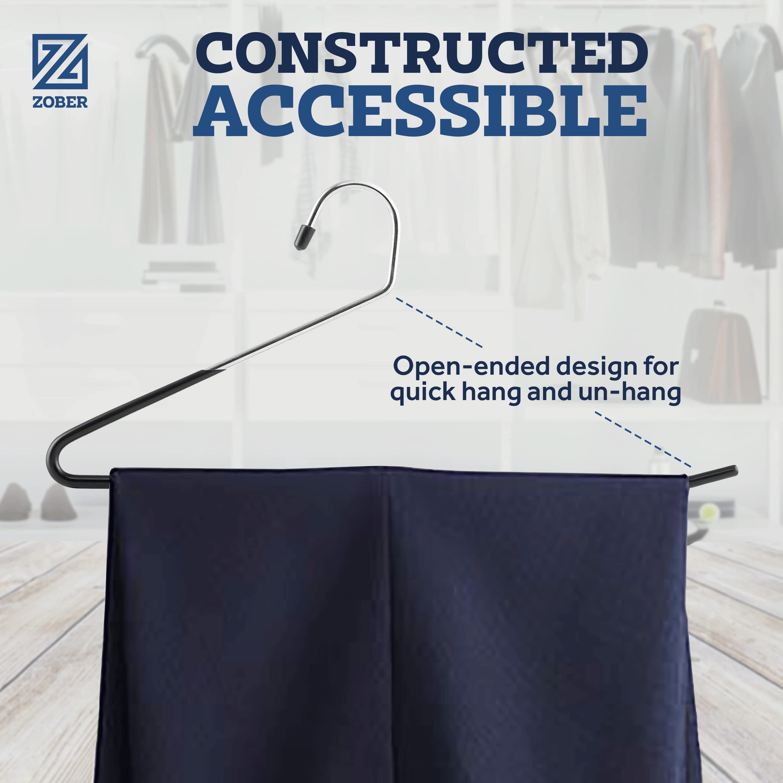 Zober versatile hangers suit skirts, pants, and scarves