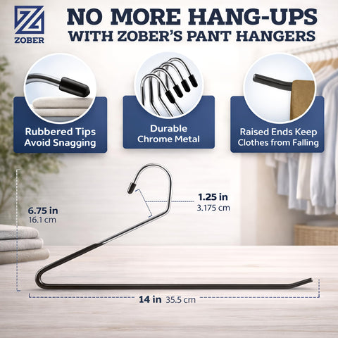 Zober space-saving closet hangers maximize storage and organization.