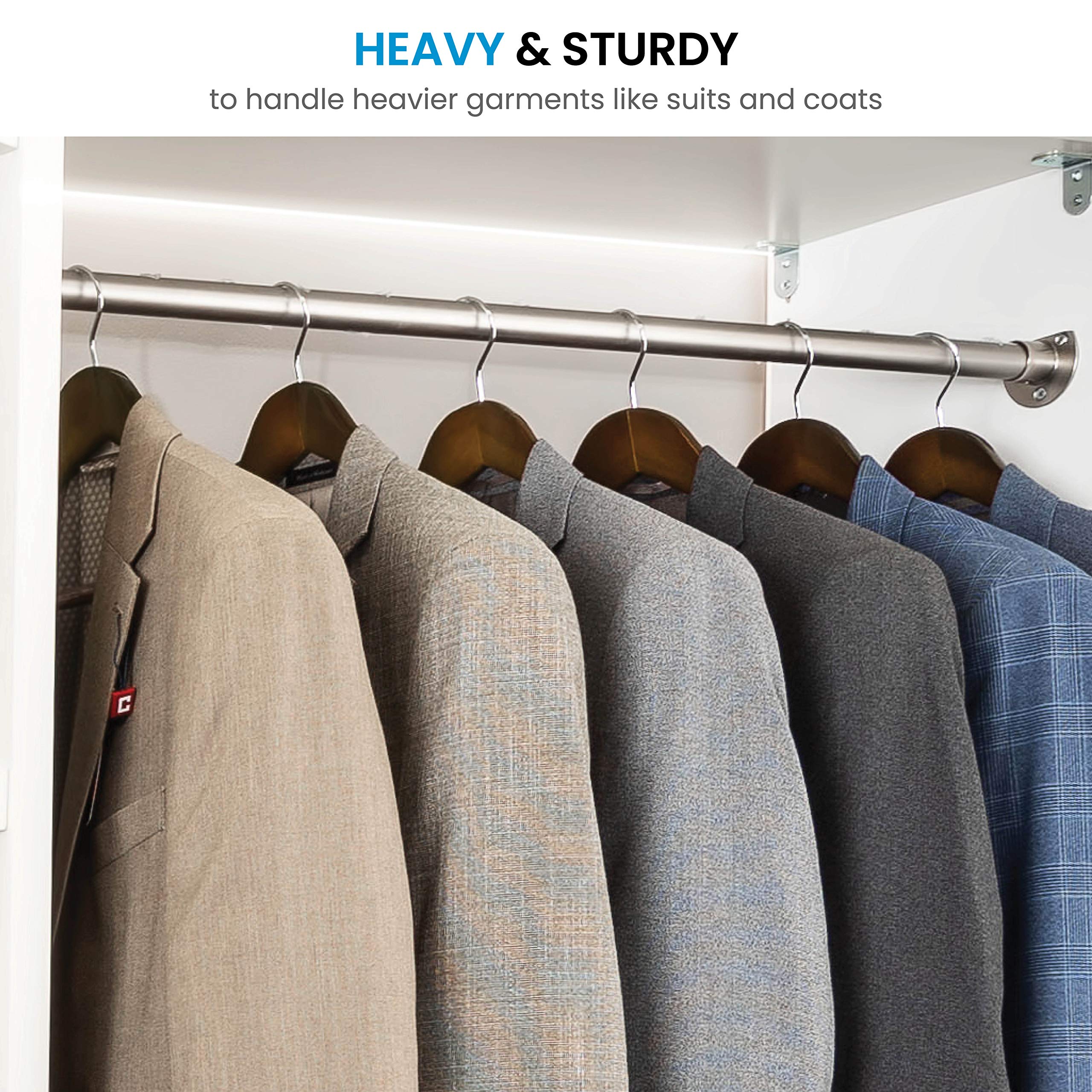 ZOBER wooden hanger with luxury finish highlights wood grain and smooth feel.