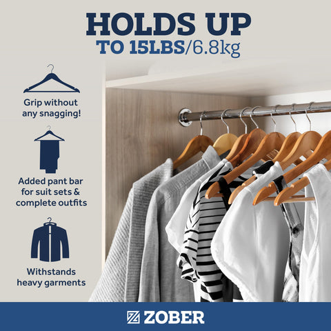 ZOBER notched hanger keeps delicate camisoles in place.