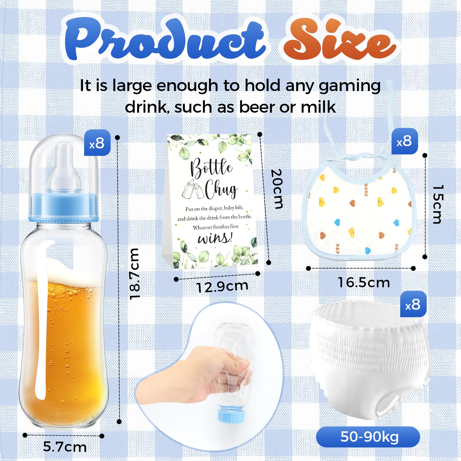 ZOCONE disposable bibs blue pack protects guests during playful games.