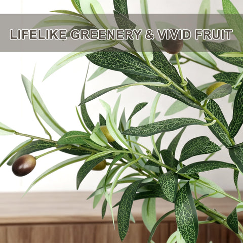 ZOES HOMDECO artificial olives and branches detail for natural decor accents