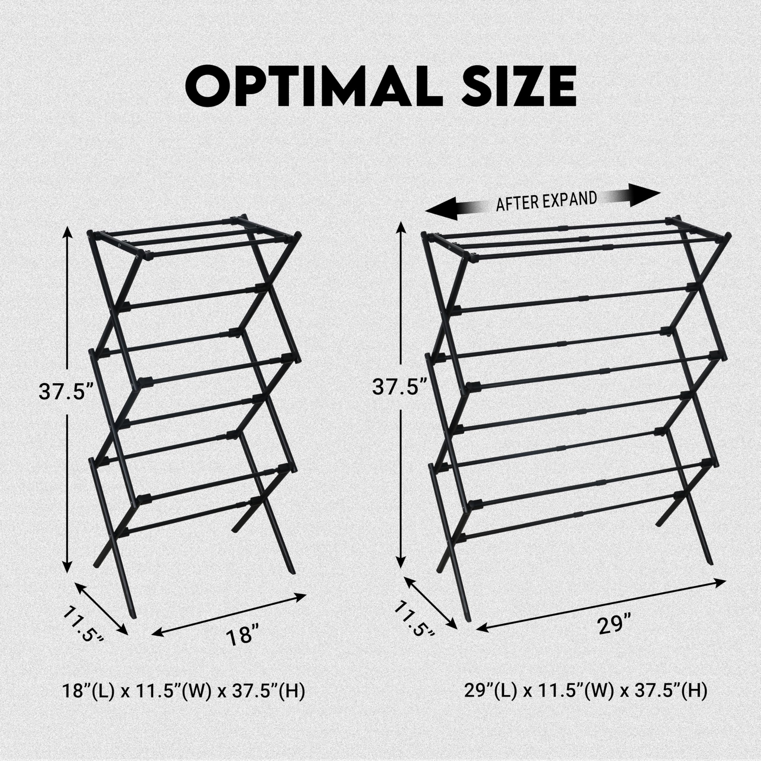 ZOES HOMEWARE easy-assembly-drying-rack assembled in minutes