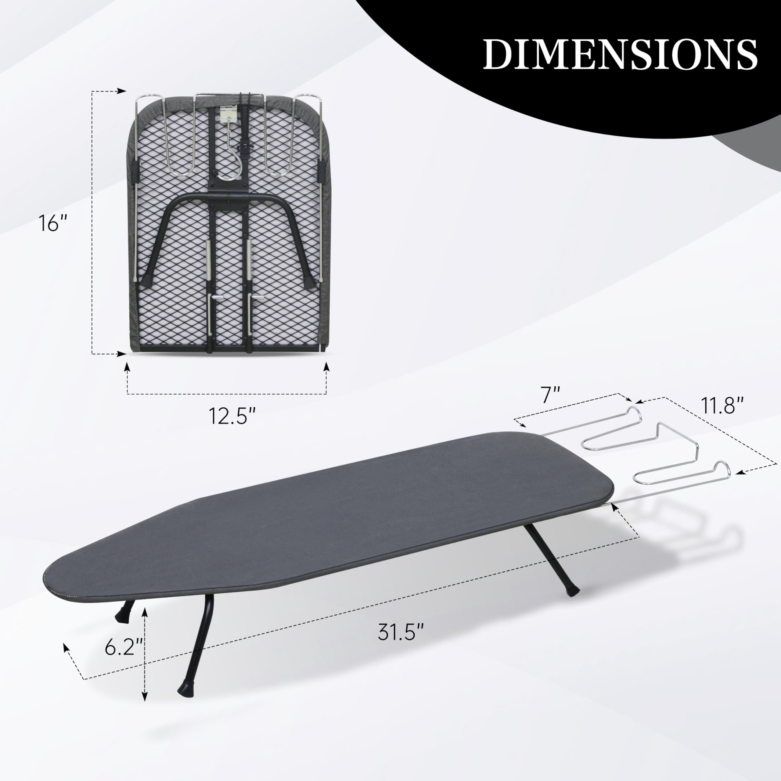 ZOES HOMEWARE easy-fold design and wall hook for tidy storage