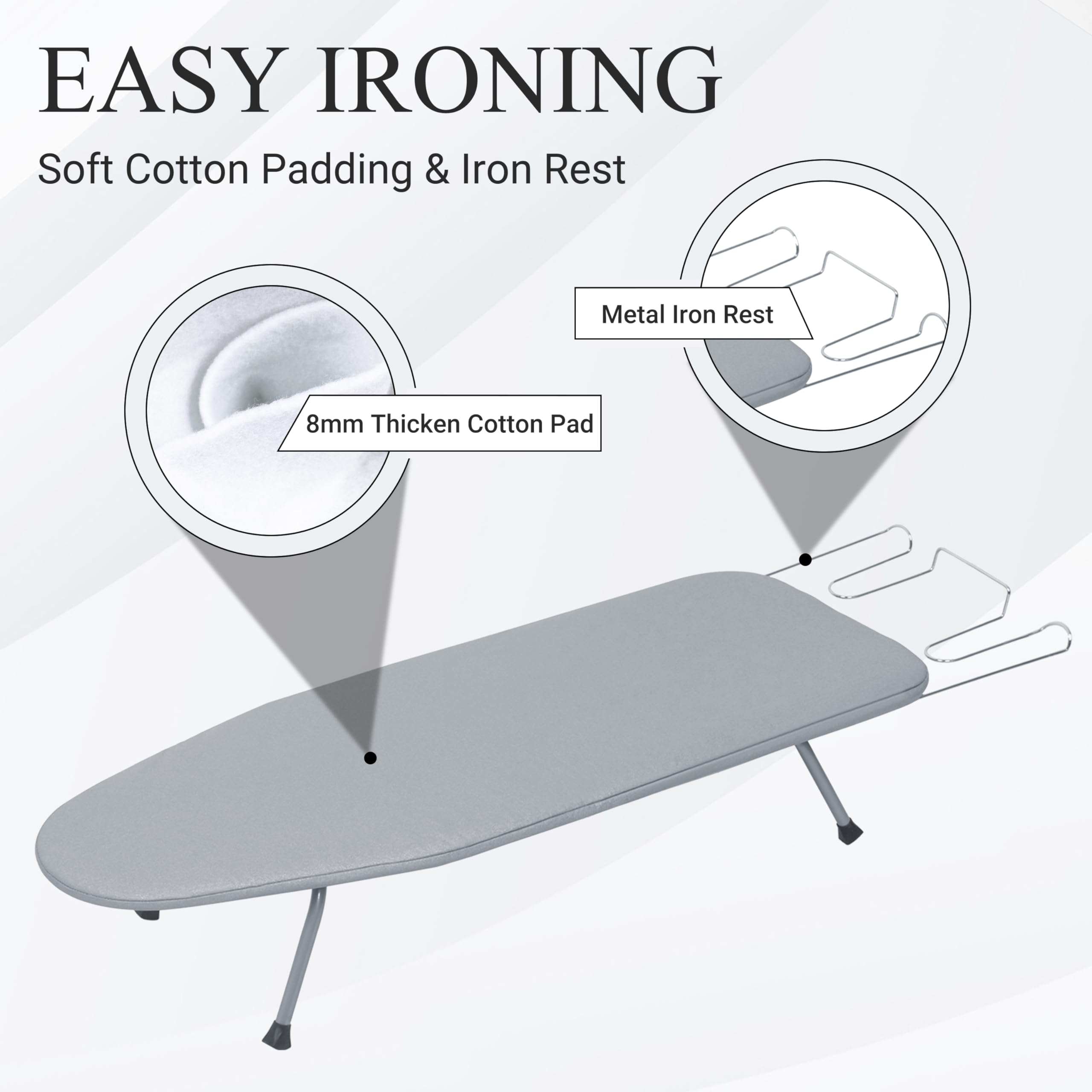 ZOES HOMEWARE 8mm cotton pad offers comfortable pressing surface for fabrics.