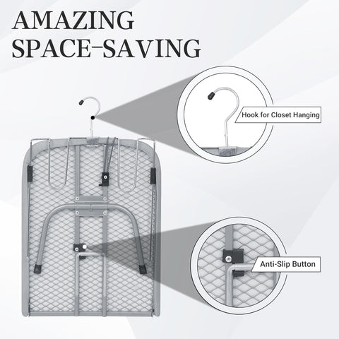 ZOES HOMEWARE anti-slip feet keep the mini ironing board stable.