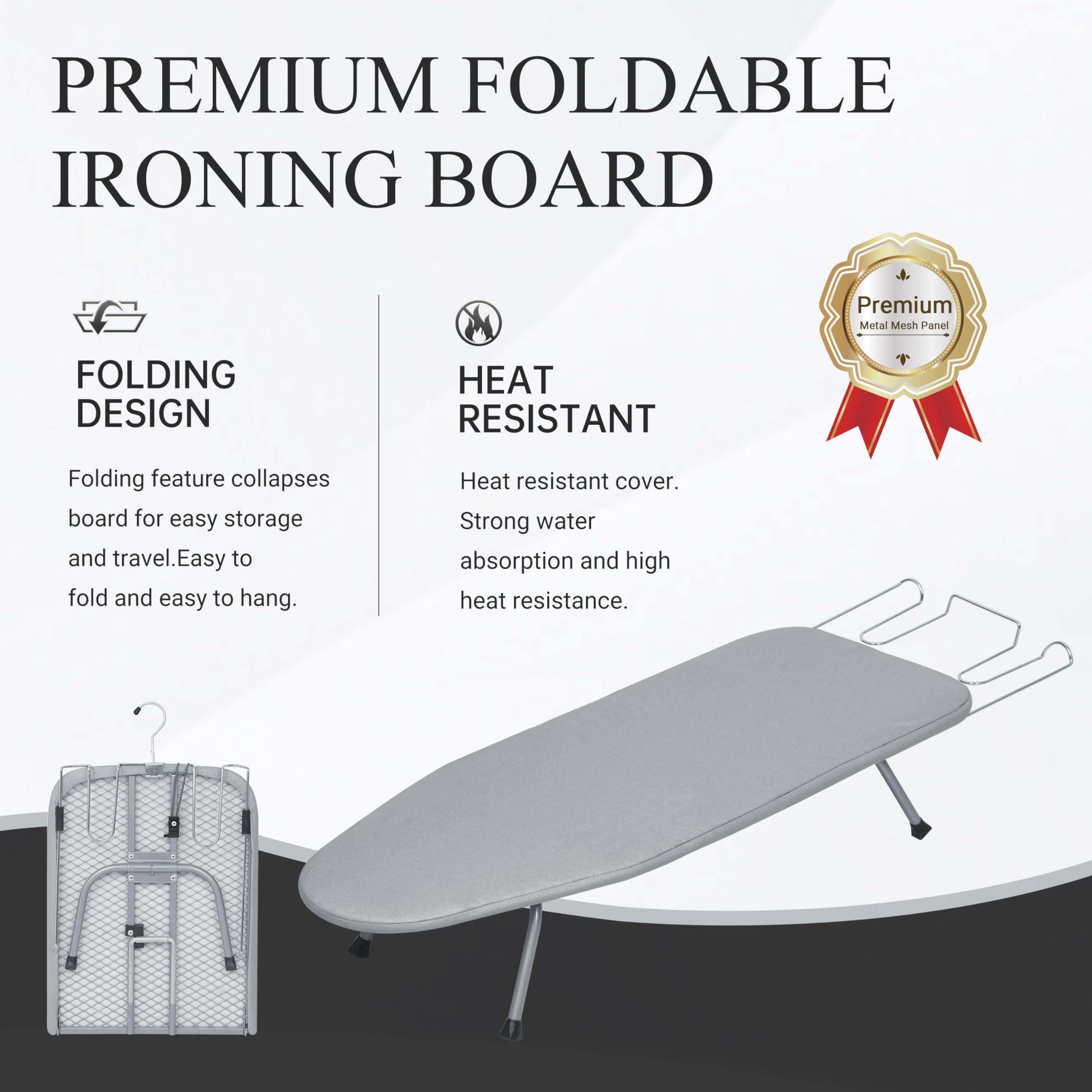 ZOES HOMEWARE compact iron rest provides safe iron placement during ironing sessions.