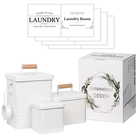 ZOES HOMEWARE laundry powder container for tidy powder storage and easy access