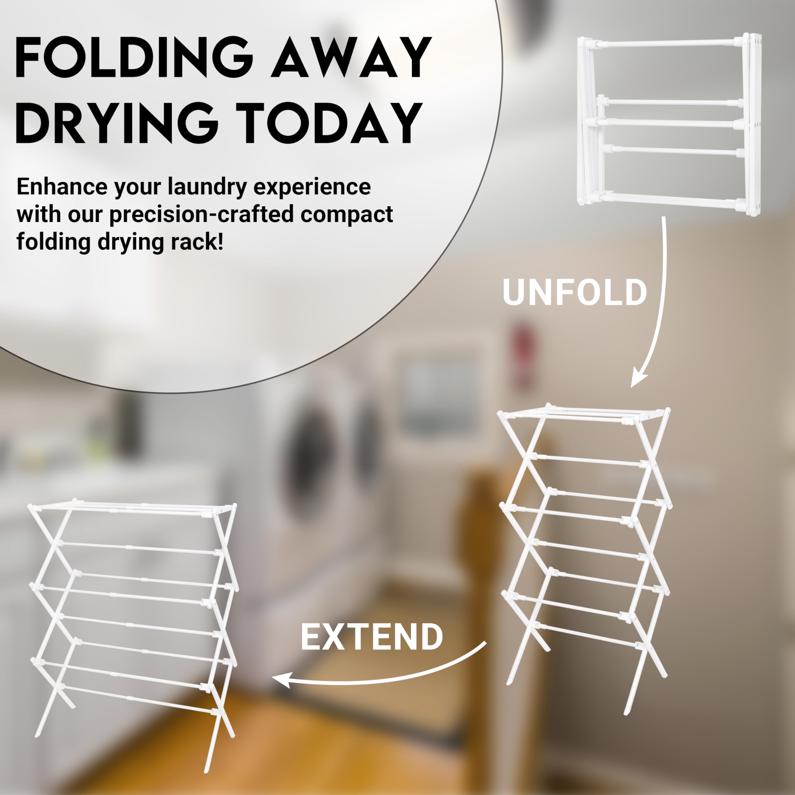 ZOES HOMEWARE lightweight 5-pound rack, easy to move between rooms.