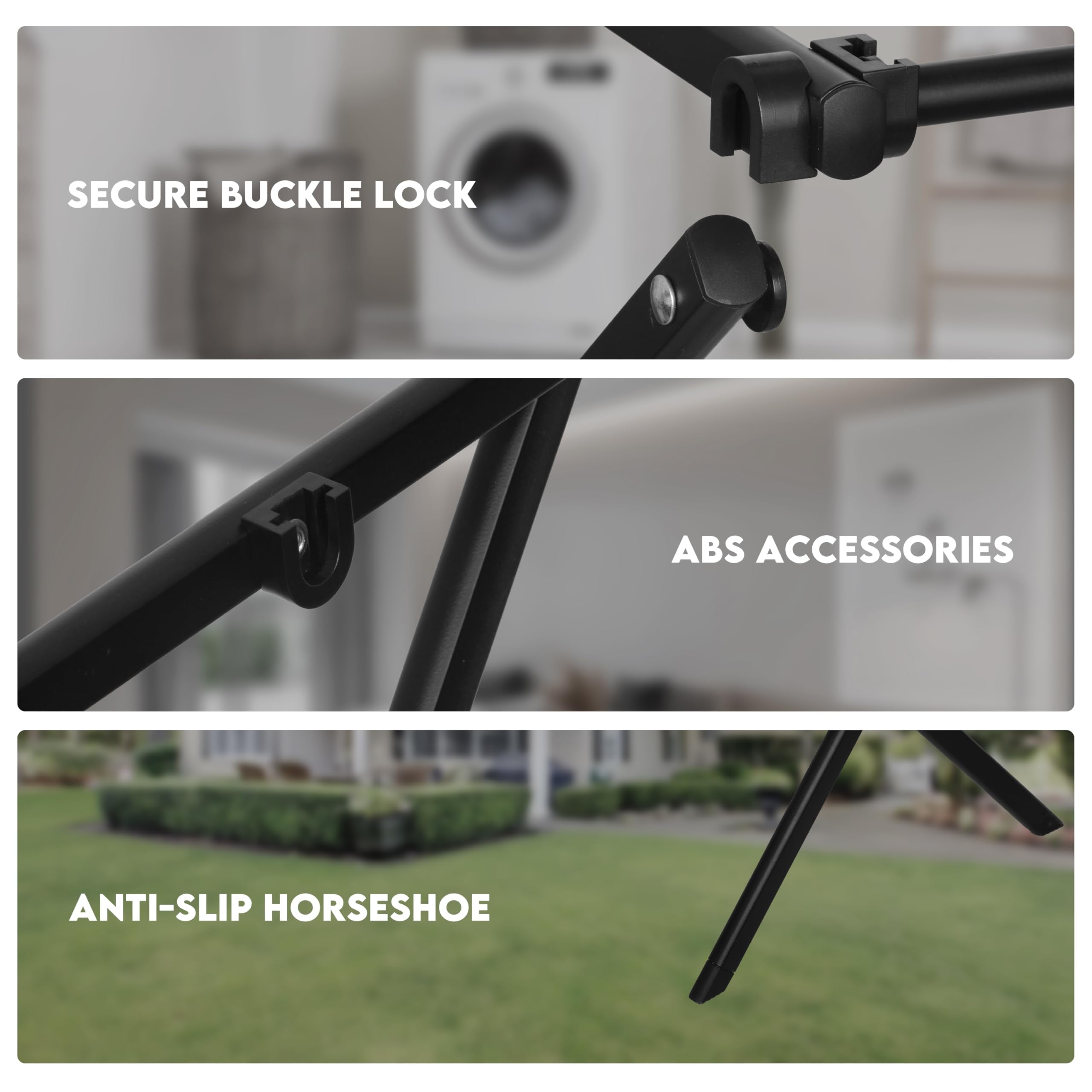 ZOES HOMEWARE lightweight-drying-rack easily moved between rooms