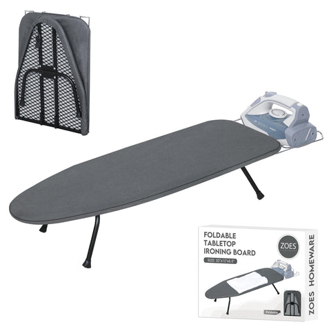 ZOES HOMEWARE metal mesh panel tabletop ironing board for stable ironing