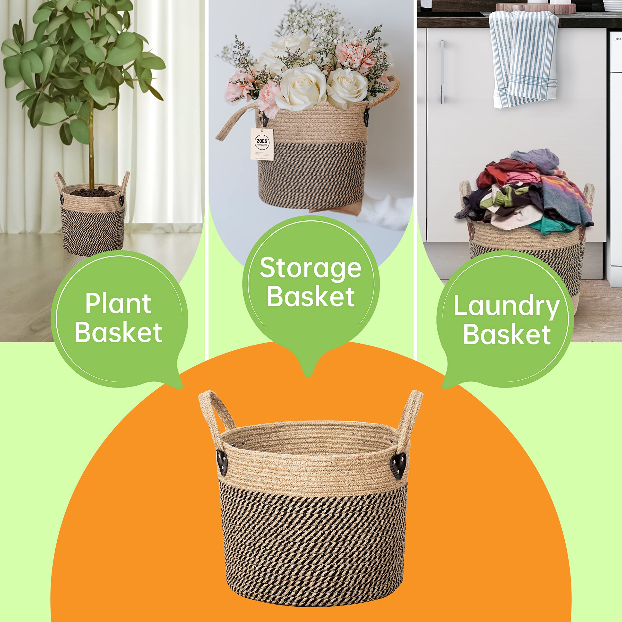 ZOES HOMEWARE clothes storage basket for drawers or shelves