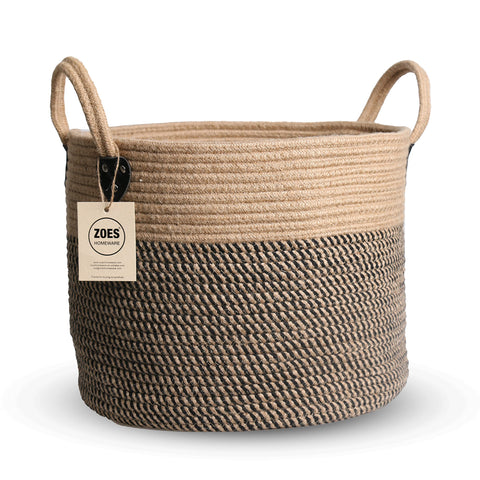 ZOES HOMEWARE natural jute basket for plant decor and display