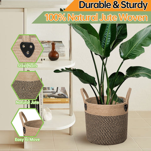ZOES HOMEWARE plant cover basket for tidy toy storage