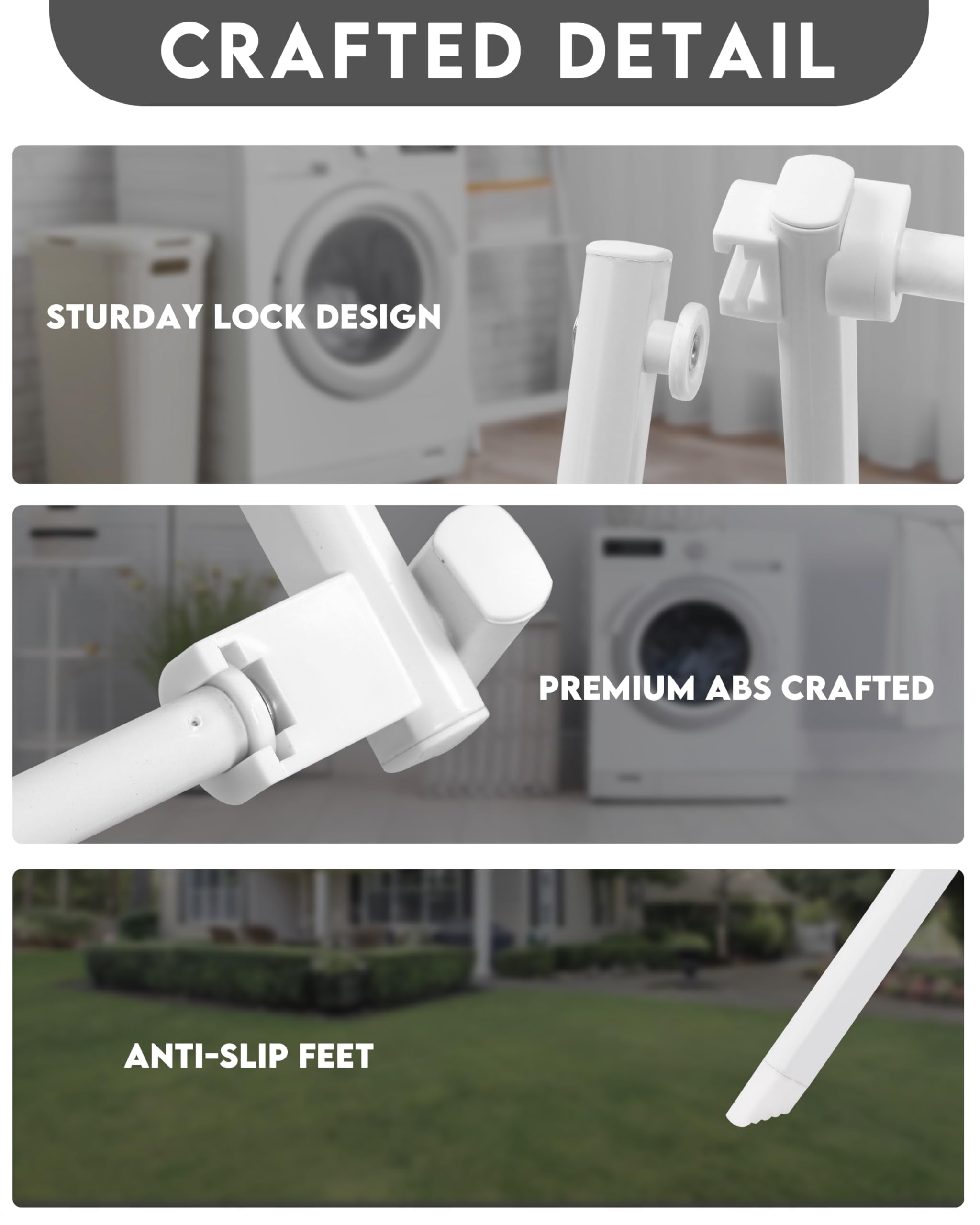 ZOES HOMEWARE premium material rack resists rust for long-lasting use.
