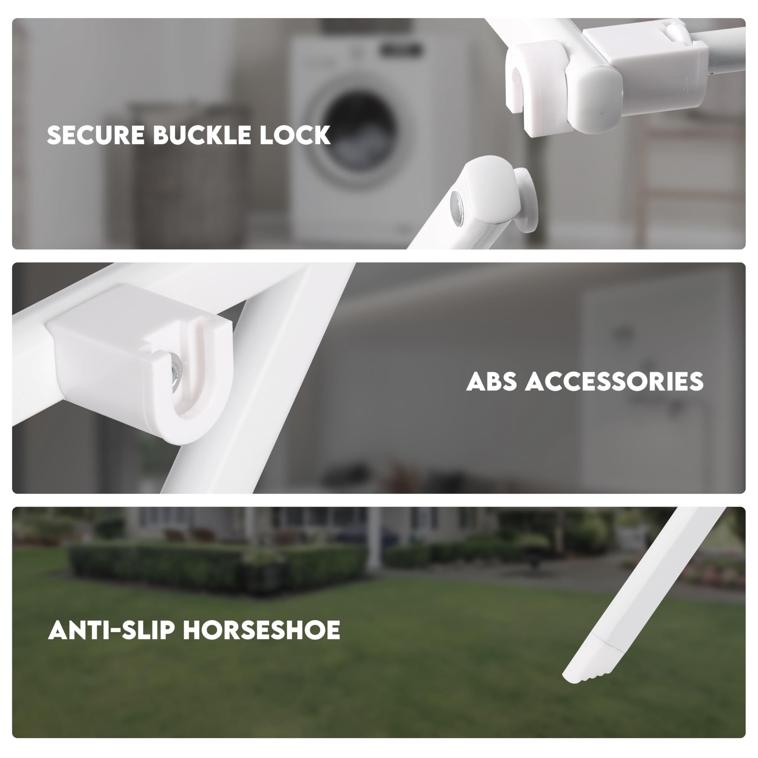 ZOES HOMEWARE rust-resistant ABS components ensure long-lasting performance.