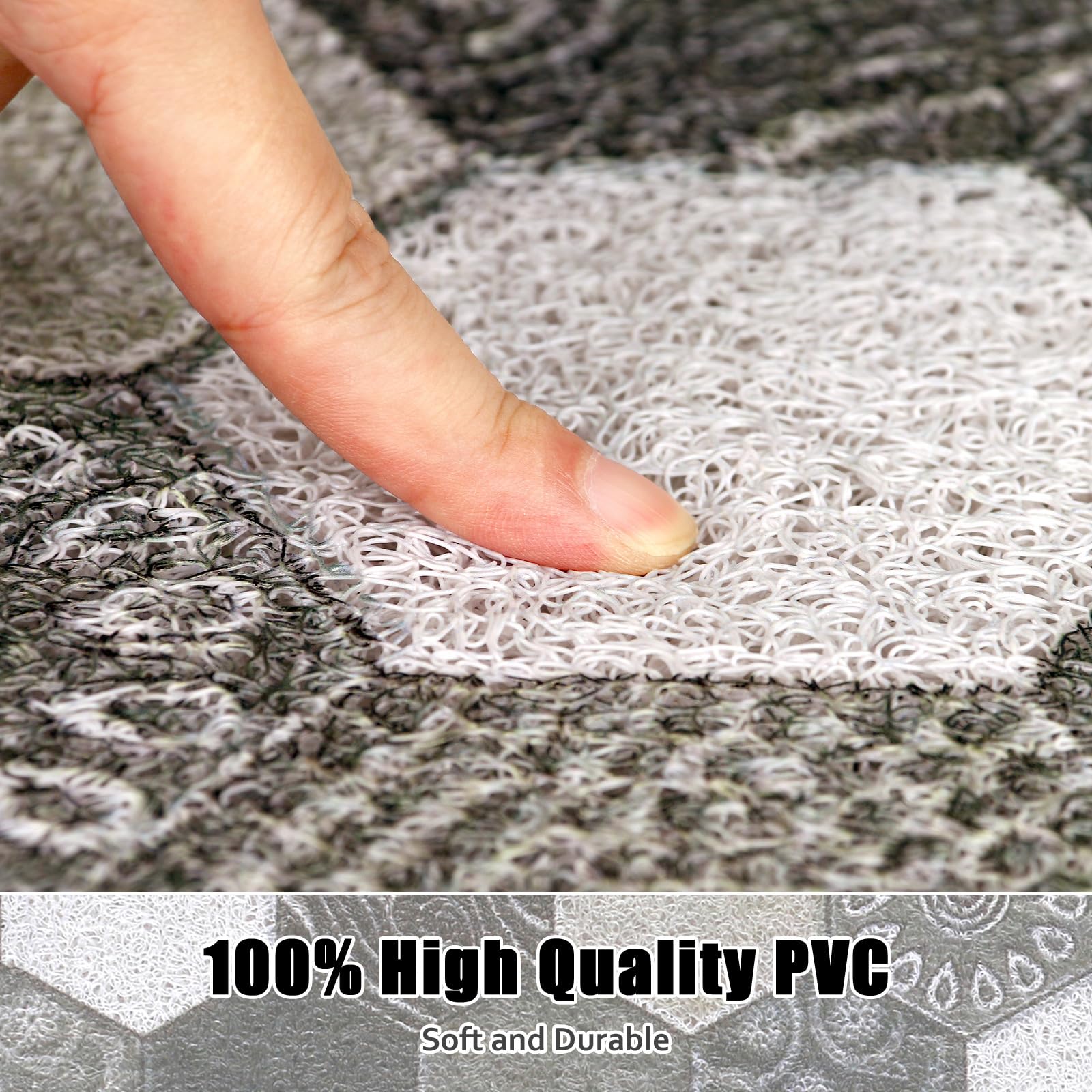 ZOESOE BPA-free PVC mat ensures a durable and safe shower accessory.