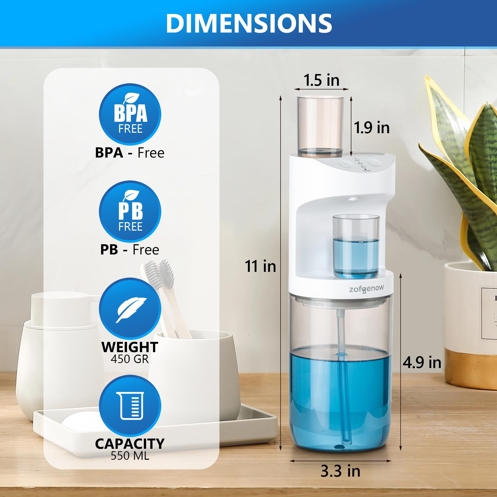 ZOFGENOW rechargeable system reduces battery changes and waste.