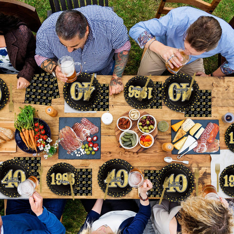 ZOIIWA disposable 96-piece tableware set for 24 guests.