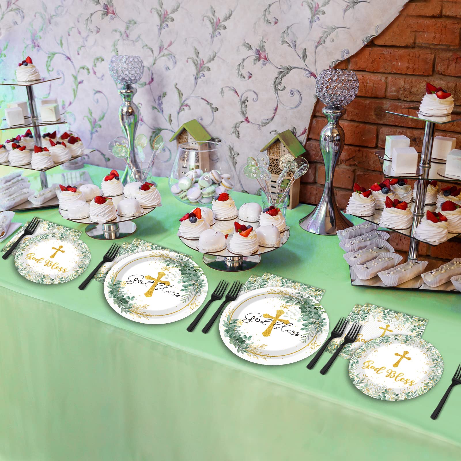 ZOIIWA christening decor for Easter and church events with tasteful table accents.