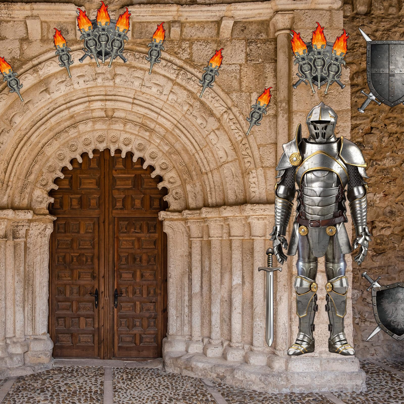 ZOIIWA medieval helmet prop – playful 3D accessory for kids’ rooms and parties.
