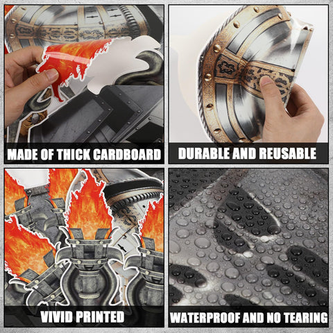 ZOIIWA medieval shield prop – bold wall decor for immersive castle setups.