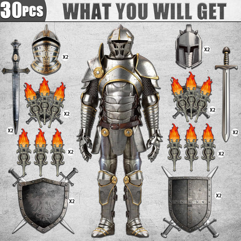 ZOIIWA medieval torch prop set – versatile lighting accents for events.