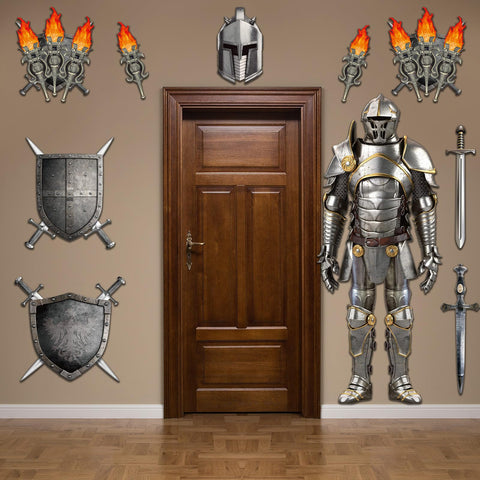 ZOIIWA medieval wall decor pack – complete castle scene for classrooms or home parties.