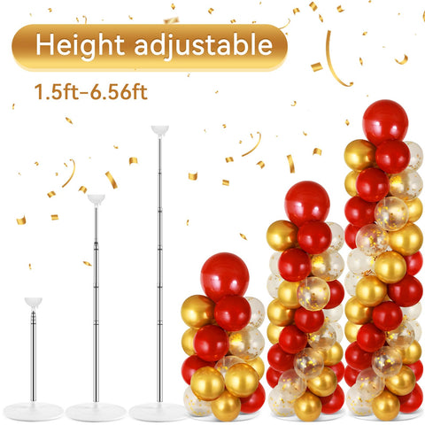 ZOIIWA PVC base offers stable foundation for tall balloon columns.