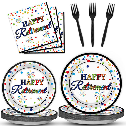 ZOIIWA retirement plates 9inch, colorful and sturdy for easy party dining.
