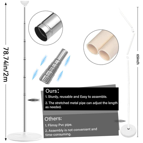 ZOIIWA corrosion-resistant telescoping stainless-steel poles in use.